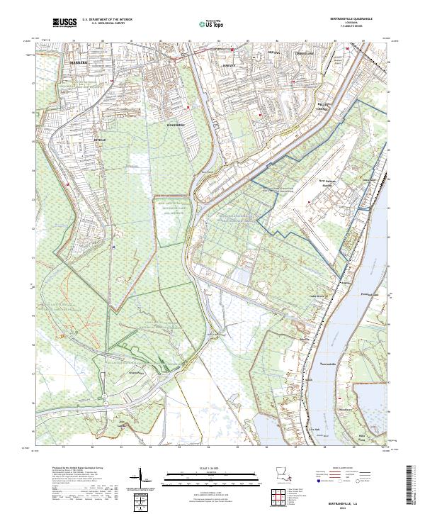 US Topo 7.5-minute map for Bertrandville LA