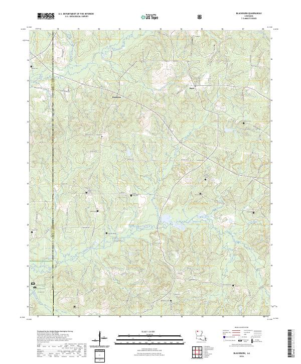 US Topo 7.5-minute map for Blackburn LA