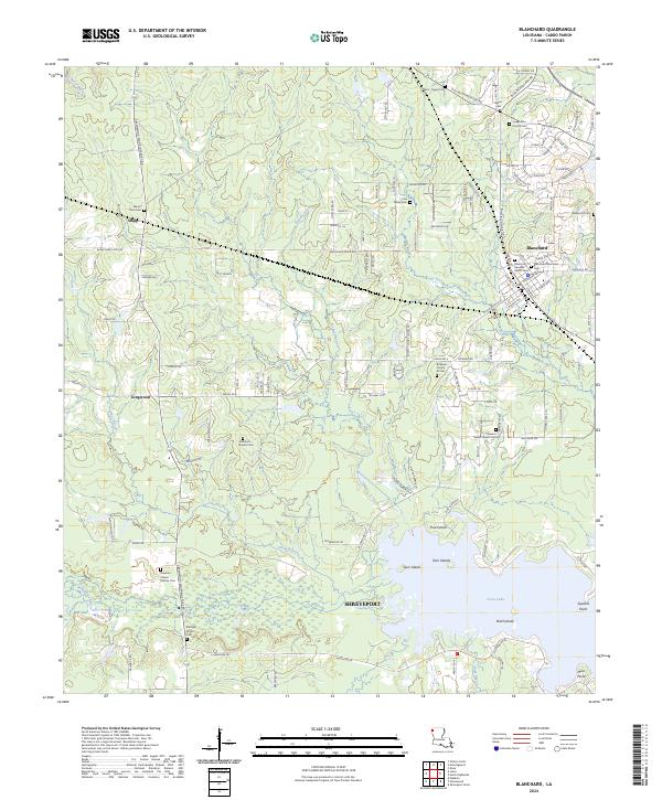 US Topo 7.5-minute map for Blanchard LA