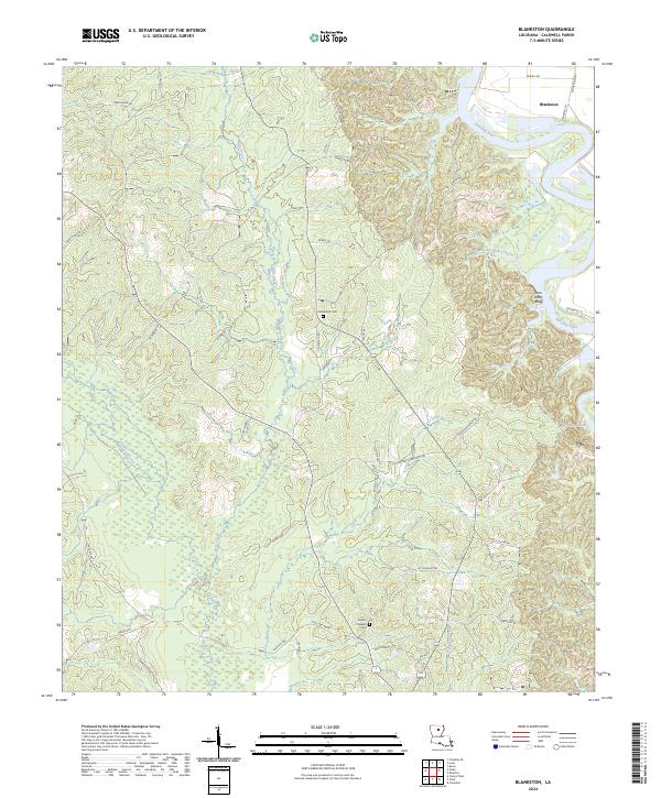 US Topo 7.5-minute map for Blankston LA