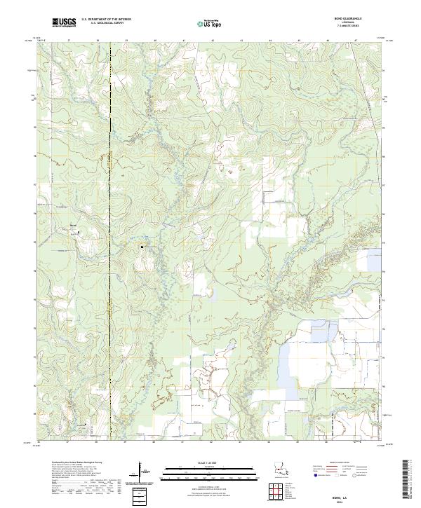 US Topo 7.5-minute map for Bond LA