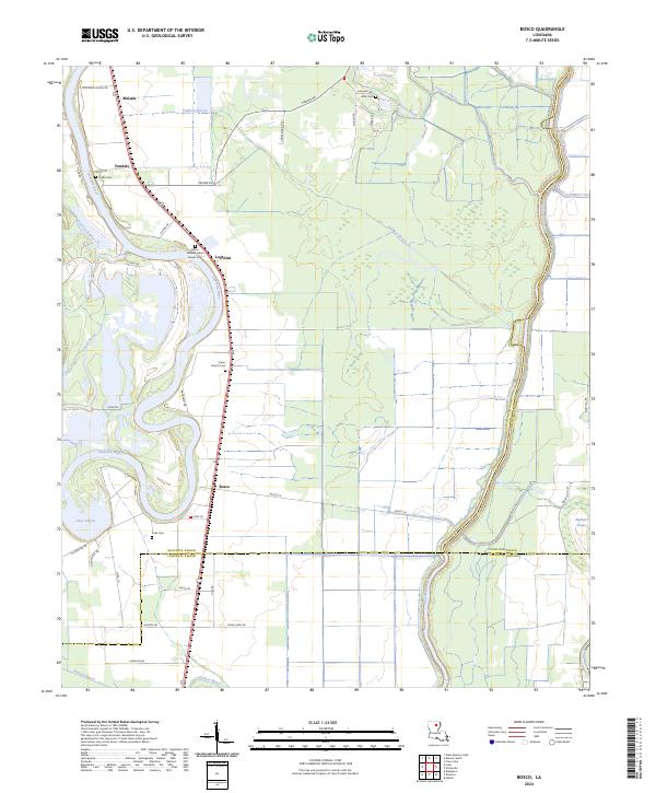 US Topo 7.5-minute map for Bosco LA