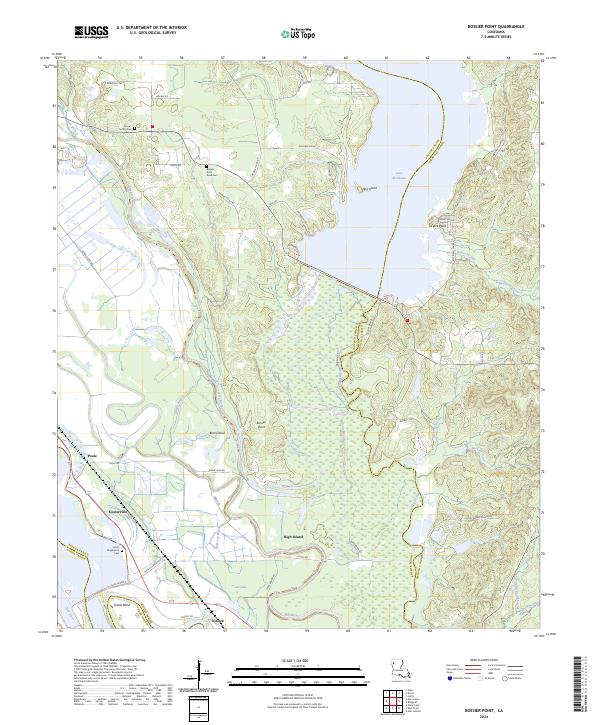 US Topo 7.5-minute map for Bossier Point LA