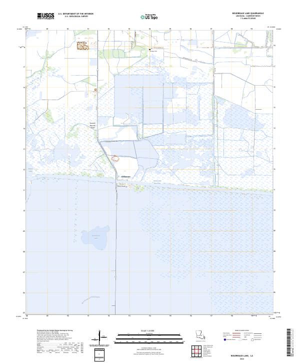 US Topo 7.5-minute map for Boudreaux Lake LA