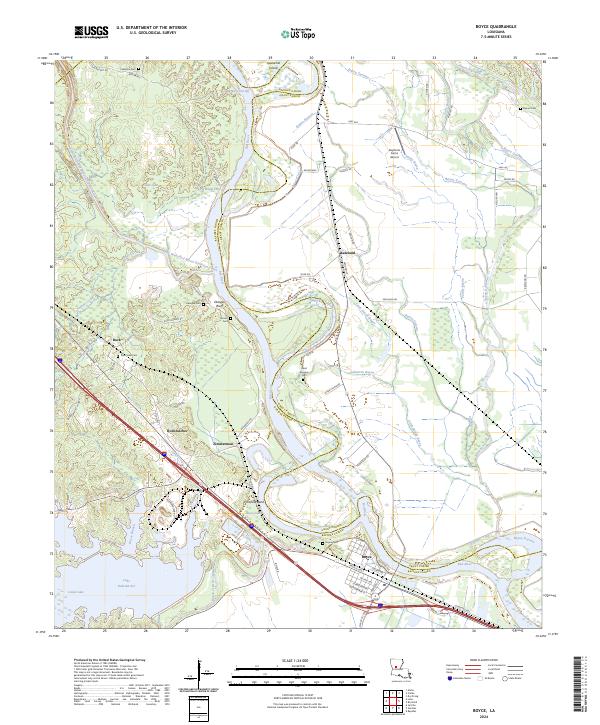 US Topo 7.5-minute map for Boyce LA