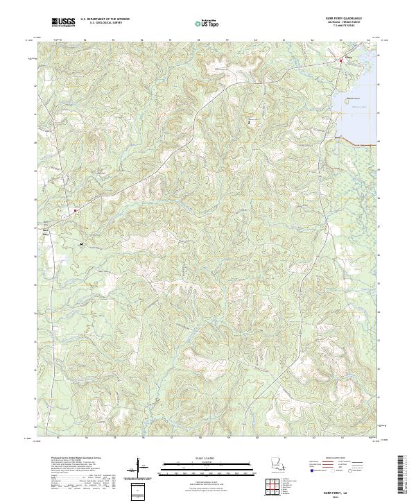 US Topo 7.5-minute map for Burr Ferry LA