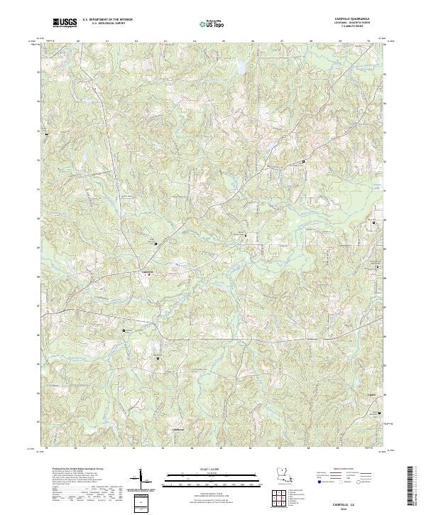 US Topo 7.5-minute map for Cadeville LA