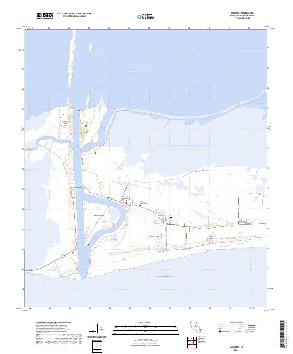 US Topo 7.5-minute map for Cameron LA