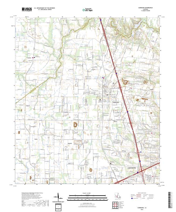 US Topo 7.5-minute map for Carencro LA