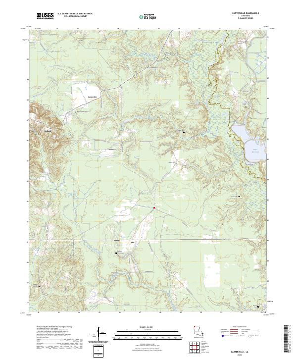 US Topo 7.5-minute map for Carterville LA