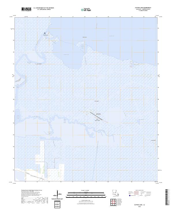 US Topo 7.5-minute map for Catfish Lake LA