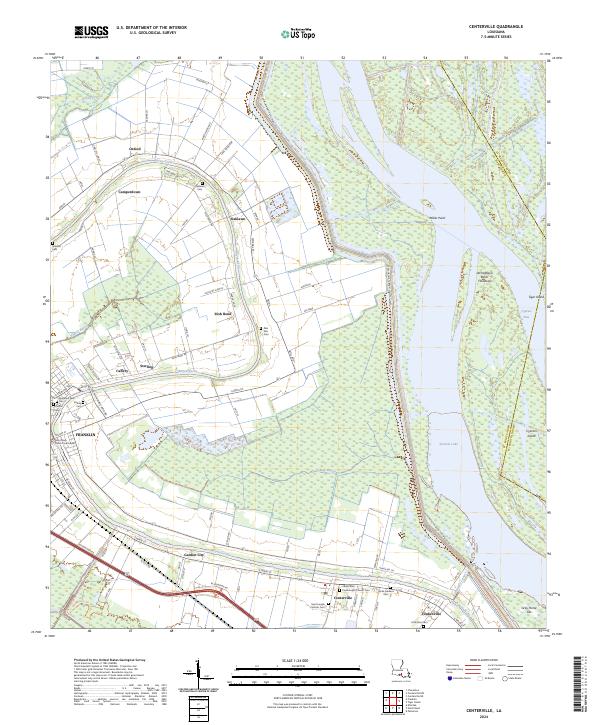 US Topo 7.5-minute map for Centerville LA