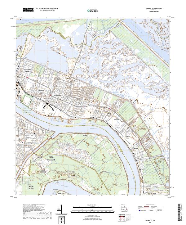 US Topo 7.5-minute map for Chalmette LA