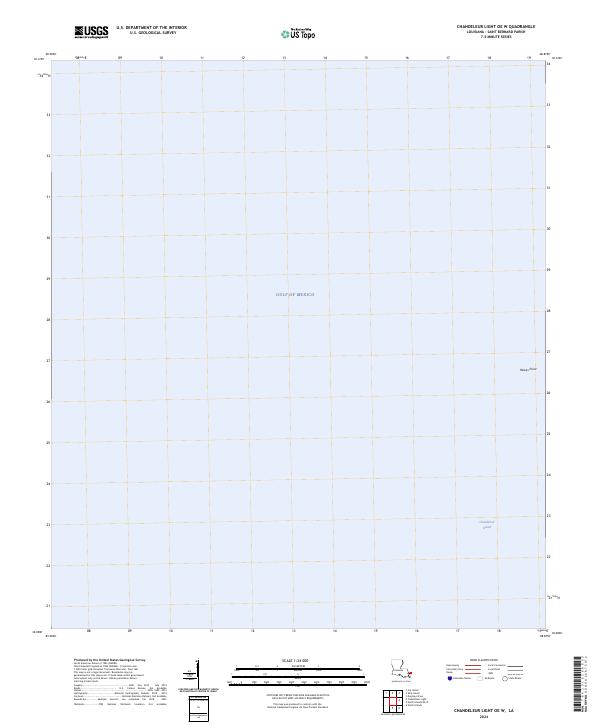 US Topo 7.5-minute map for Chandeleur Light OE W LA