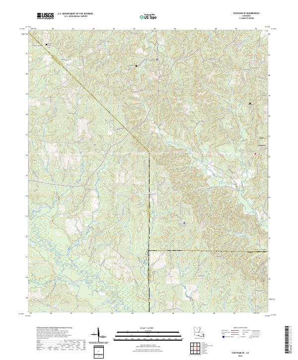 US Topo 7.5-minute map for Chatham SE LA