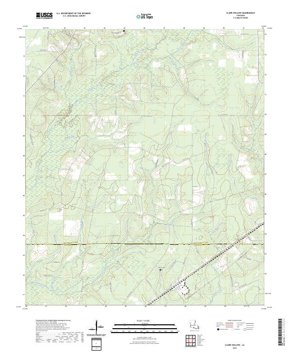 US Topo 7.5-minute map for Clark Hollow LA