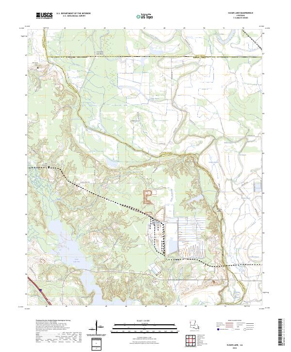 US Topo 7.5-minute map for Clear Lake LA