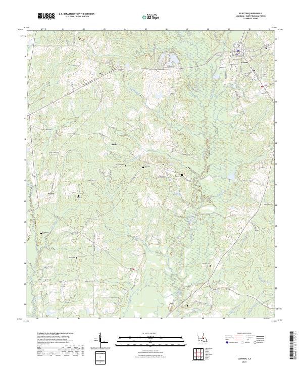 US Topo 7.5-minute map for Clinton LA