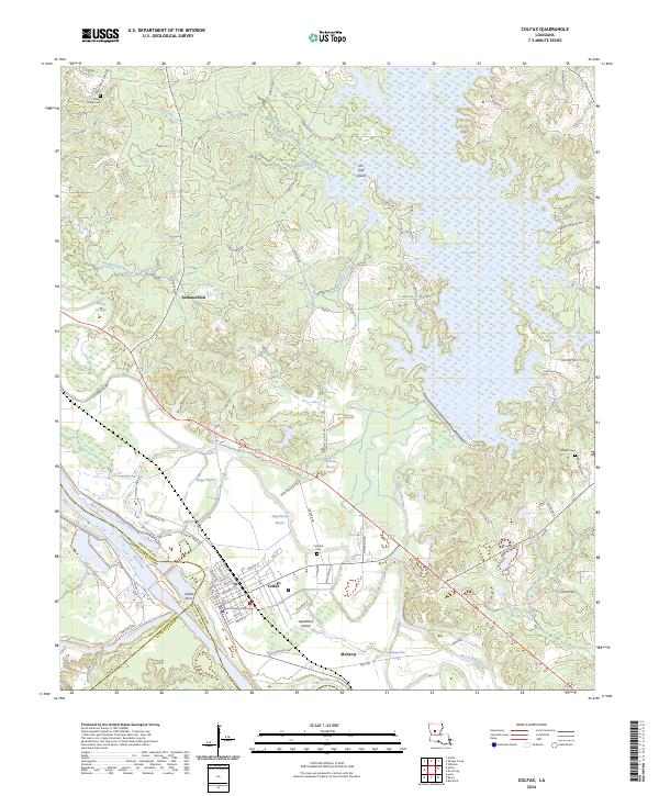 US Topo 7.5-minute map for Colfax LA