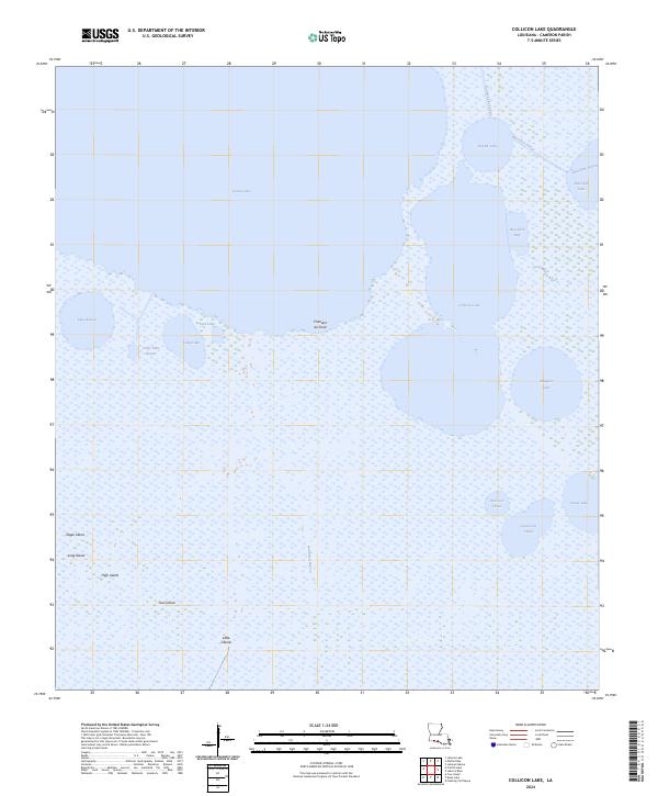 US Topo 7.5-minute map for Collicon Lake LA