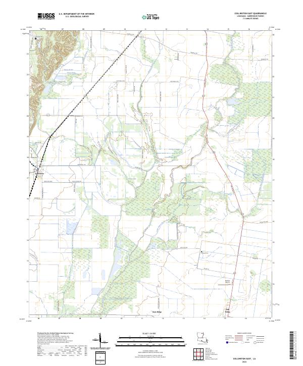 US Topo 7.5-minute map for Collinston East LA