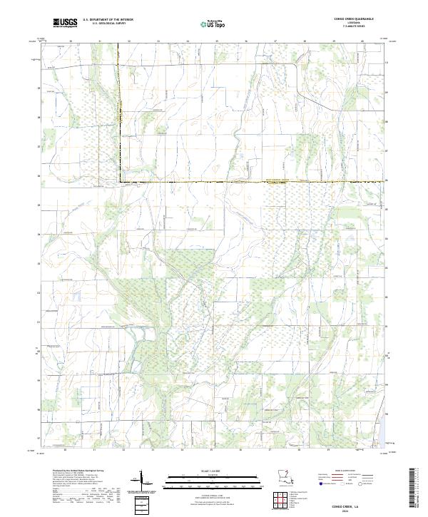 US Topo 7.5-minute map for Congo Creek LA