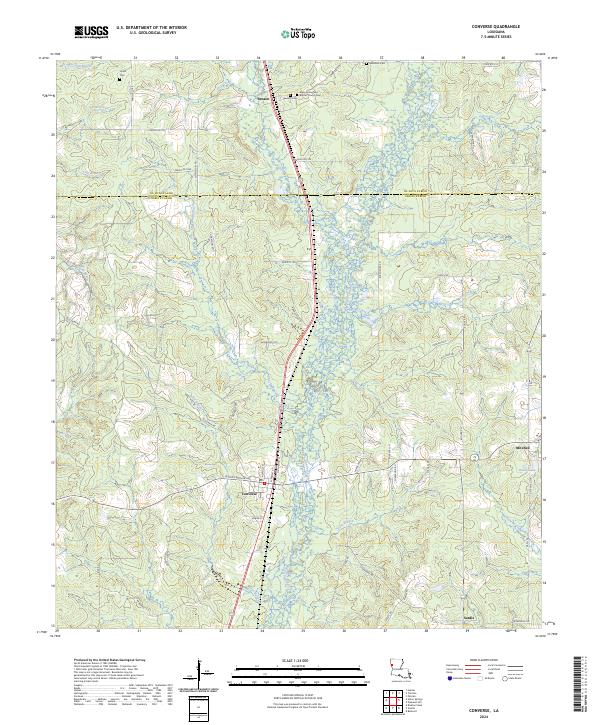 US Topo 7.5-minute map for Converse LA