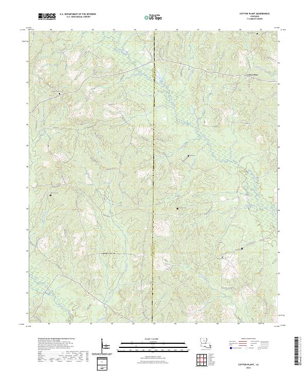 US Topo 7.5-minute map for Cotton Plant LA