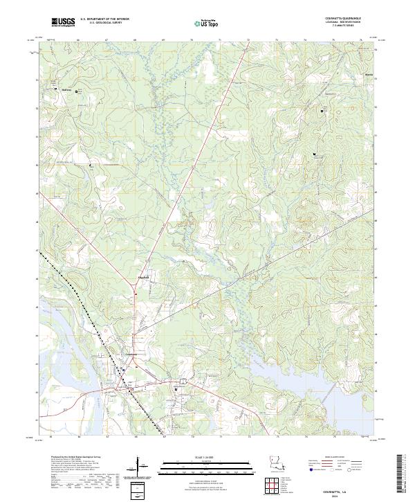 US Topo 7.5-minute map for Coushatta LA