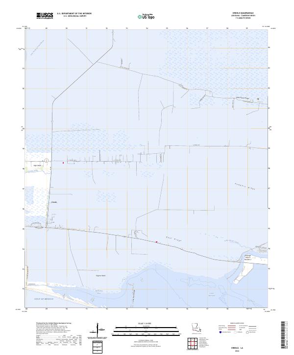 US Topo 7.5-minute map for Creole LA