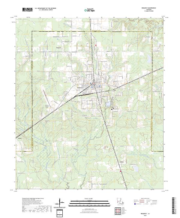 US Topo 7.5-minute map for DeQuincy LA