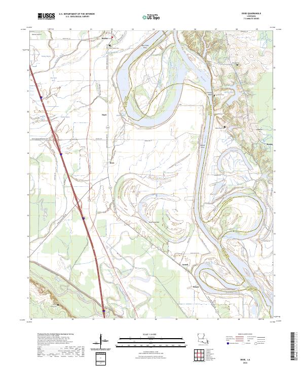 US Topo 7.5-minute map for Dixie LA