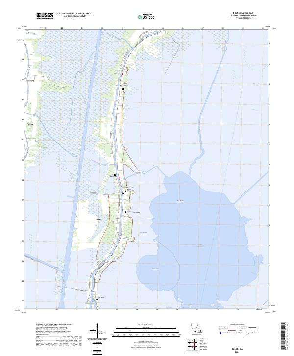 US Topo 7.5-minute map for Dulac LA