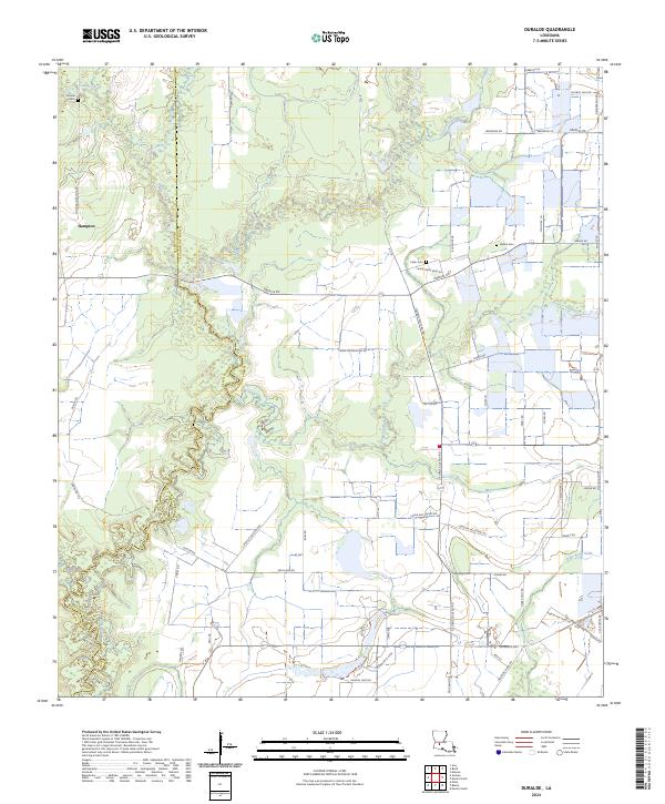 US Topo 7.5-minute map for Duralde LA