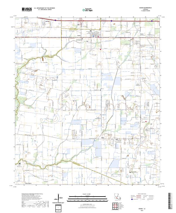 US Topo 7.5-minute map for Duson LA