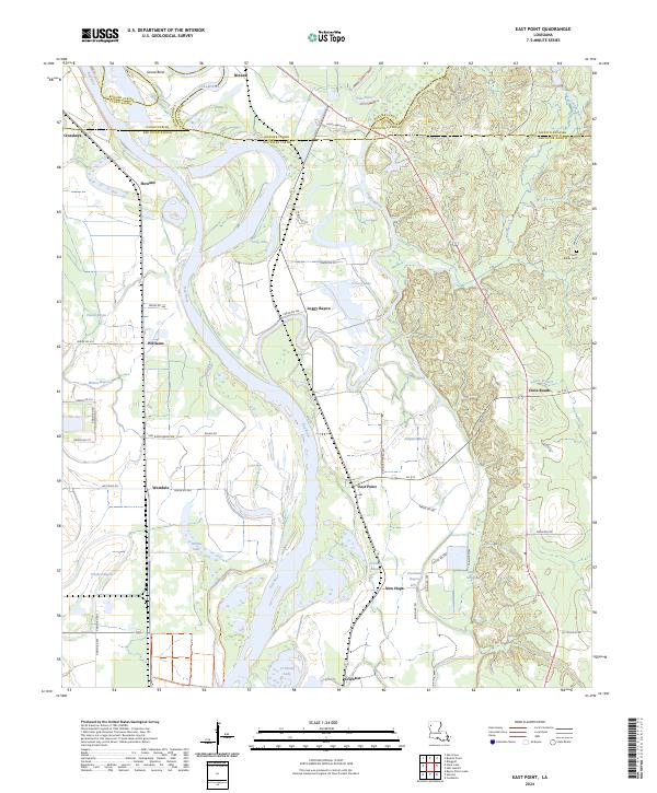 US Topo 7.5-minute map for East Point LA