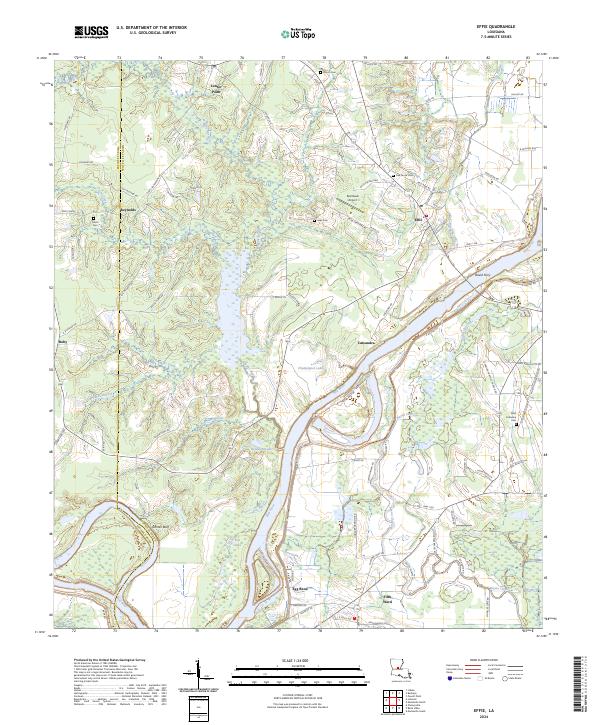 US Topo 7.5-minute map for Effie LA