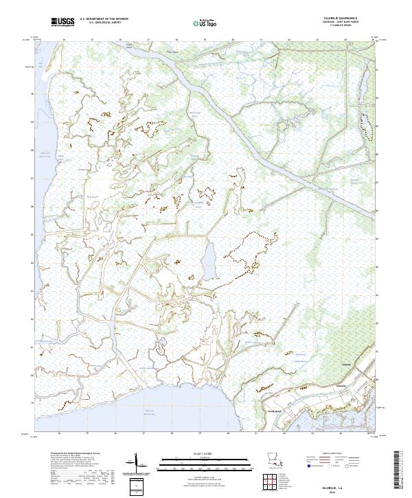 US Topo 7.5-minute map for Ellerslie LA