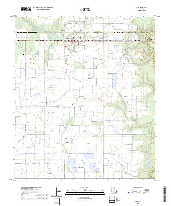 US Topo 7.5-minute map for Elton LA