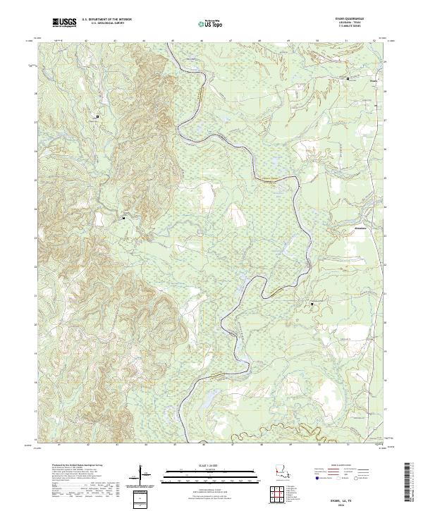 US Topo 7.5-minute map for Evans LATX