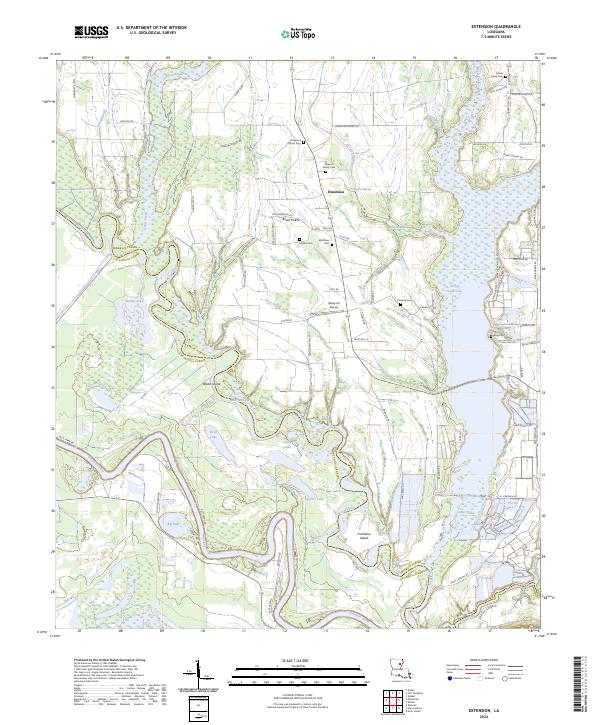 US Topo 7.5-minute map for Extension LA