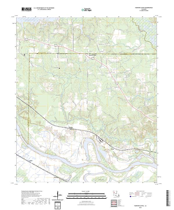 US Topo 7.5-minute map for Fairview Alpha LA