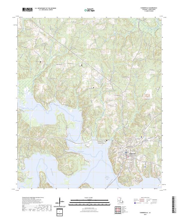 US Topo 7.5-minute map for Farmerville LA