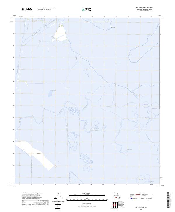 US Topo 7.5-minute map for Fearman Lake LA