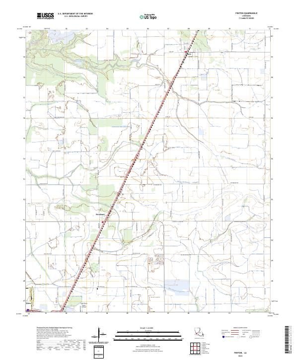 US Topo 7.5-minute map for Fenton LA