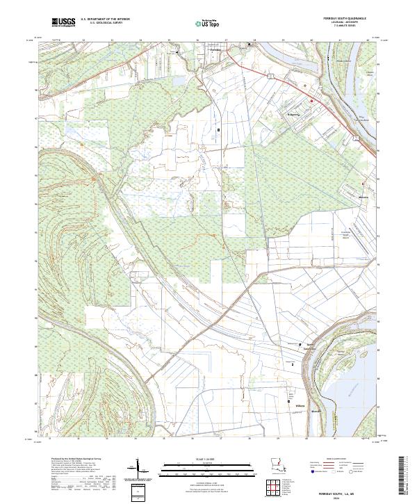 US Topo 7.5-minute map for Ferriday South LAMS