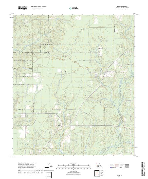 US Topo 7.5-minute map for Fields LA