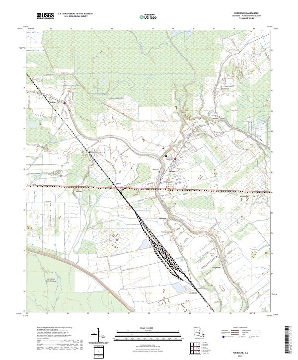 US Topo 7.5-minute map for Fordoche LA