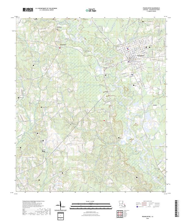 US Topo 7.5-minute map for Franklinton LA