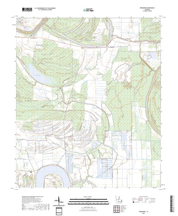 US Topo 7.5-minute map for Frogmore LA